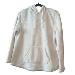 Old Navy Teddy Hoodie With Kangaroo Pocket And Drawstring Size Medium